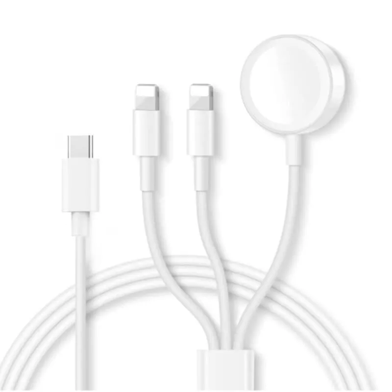 Ảnh Đế Sạc HdoorLink 3 Trong 1 Cho Đồng Hồ 7 SE 6 5 4 3 2 Series USB A / Type-C Dây Sạc Cáp Sạc Từ Tính 4