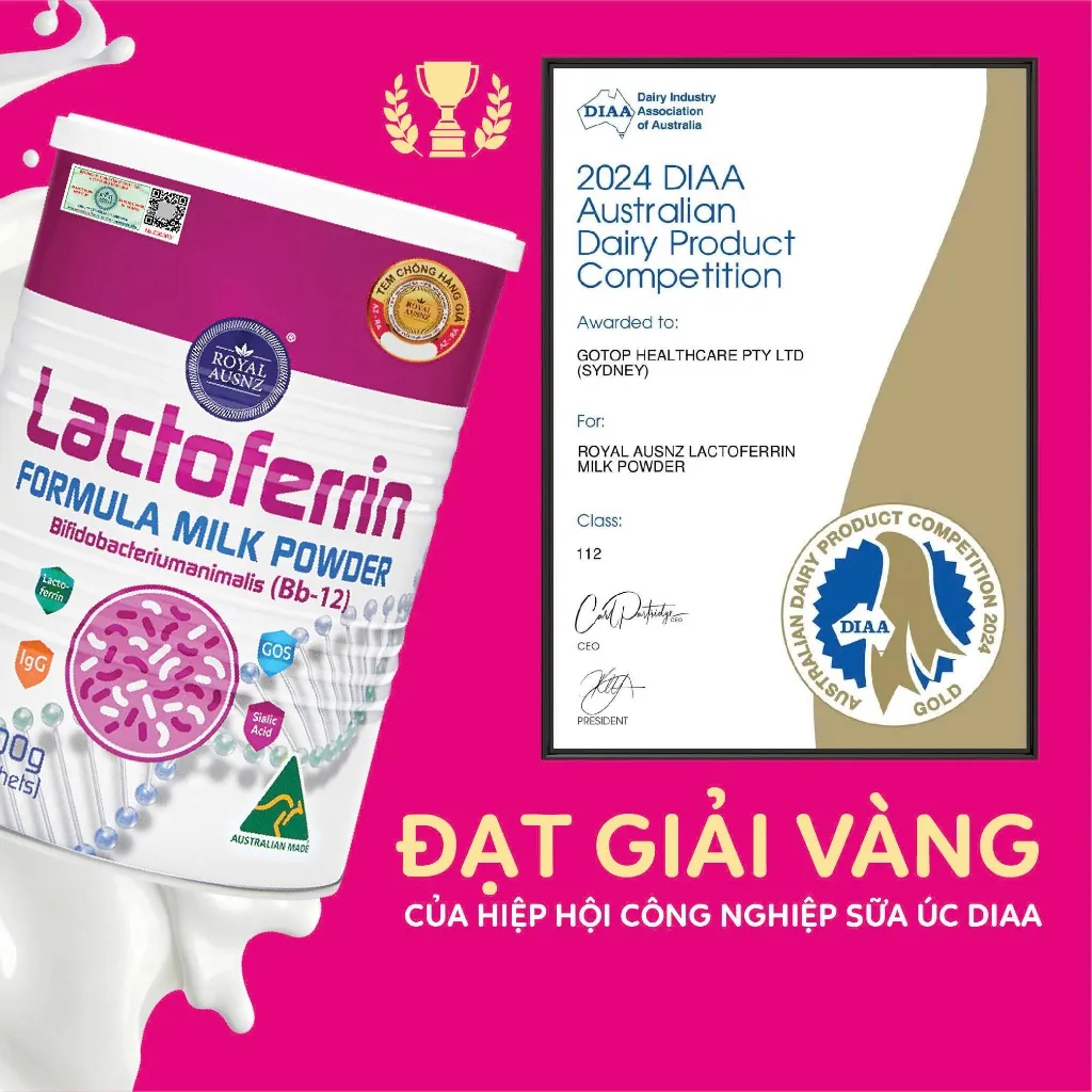 Ảnh DEAL - Sữa Hoàng Gia Úc Lactoferrin Formula Milk BB-12 ROYAL AUSNZ Hỗ Trợ Tăng Cường Hệ Miễn Dịch Cho Trẻ 100g 3