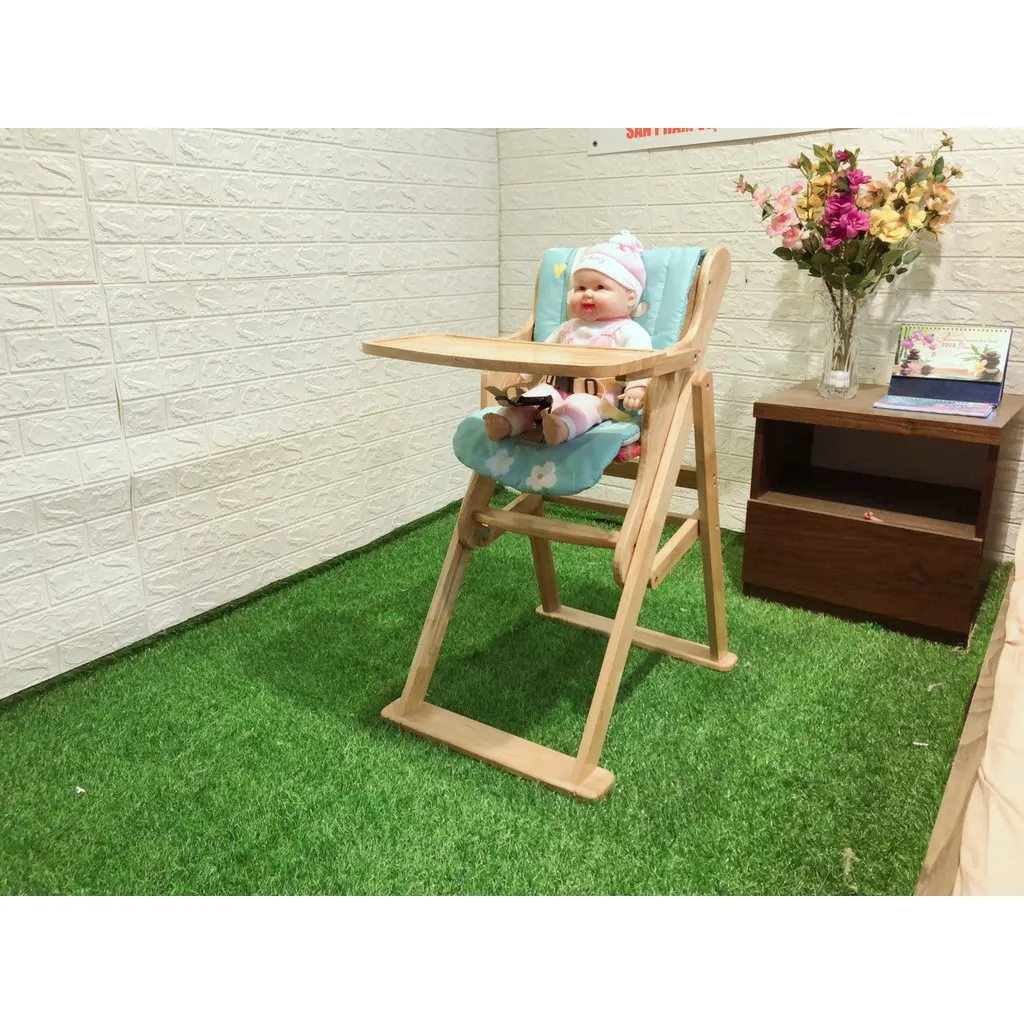 Ảnh Đệm Lót Ghế Ăn Dặm Cho Bé GOLDCAT Vải Thô Lụa Mềm Mịn, Lót Bông Kháng Khuẩn An Toàn 4