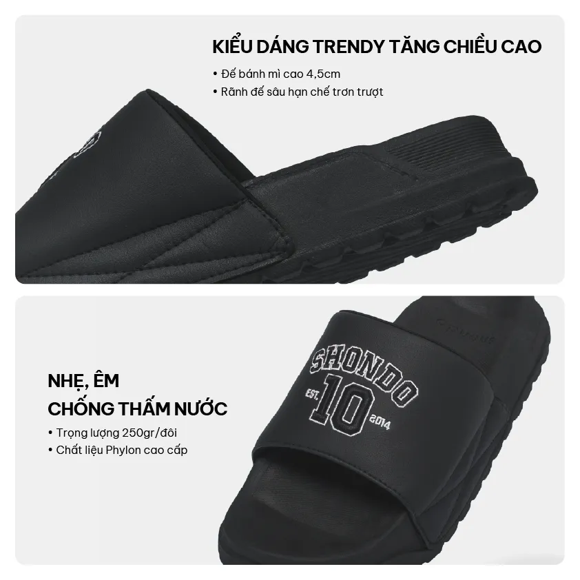 Ảnh Dép Bánh Mì Nam Nữ Trendy 4 Quai Ngang Si, Hoạt Tiết Số 10, Thoải Mái, Siêu Nhẹ Shondo Nhiều Màu 3