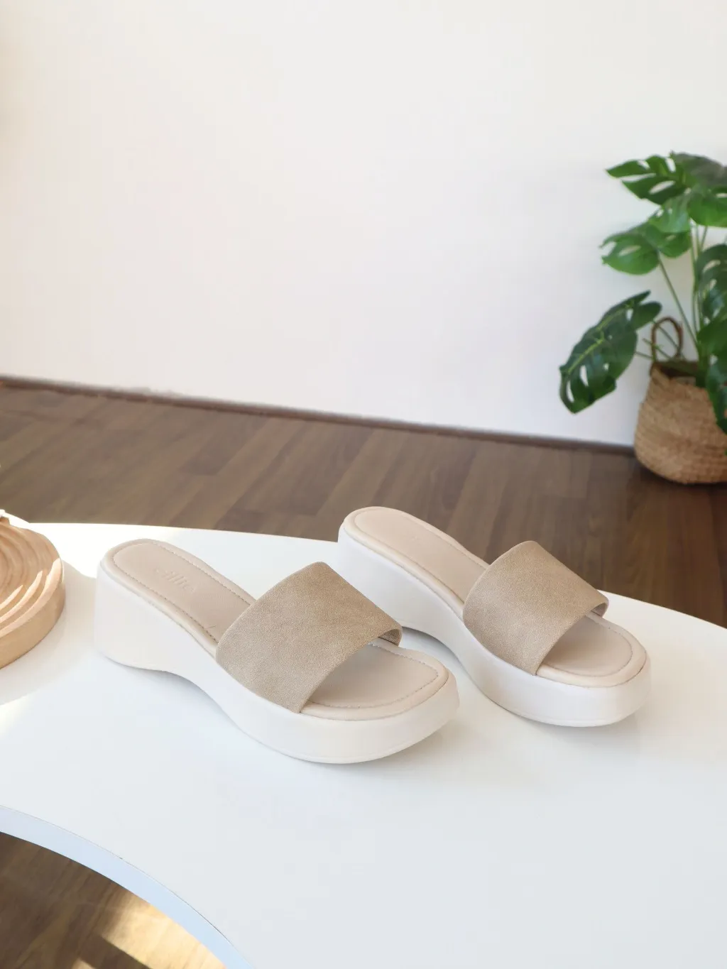 Ảnh Dép Bánh Mì Nữ Cillie Đế Xuồng Cao 5cm Êm Chân Quai Ngang Vải Mềm Mại 1181 3