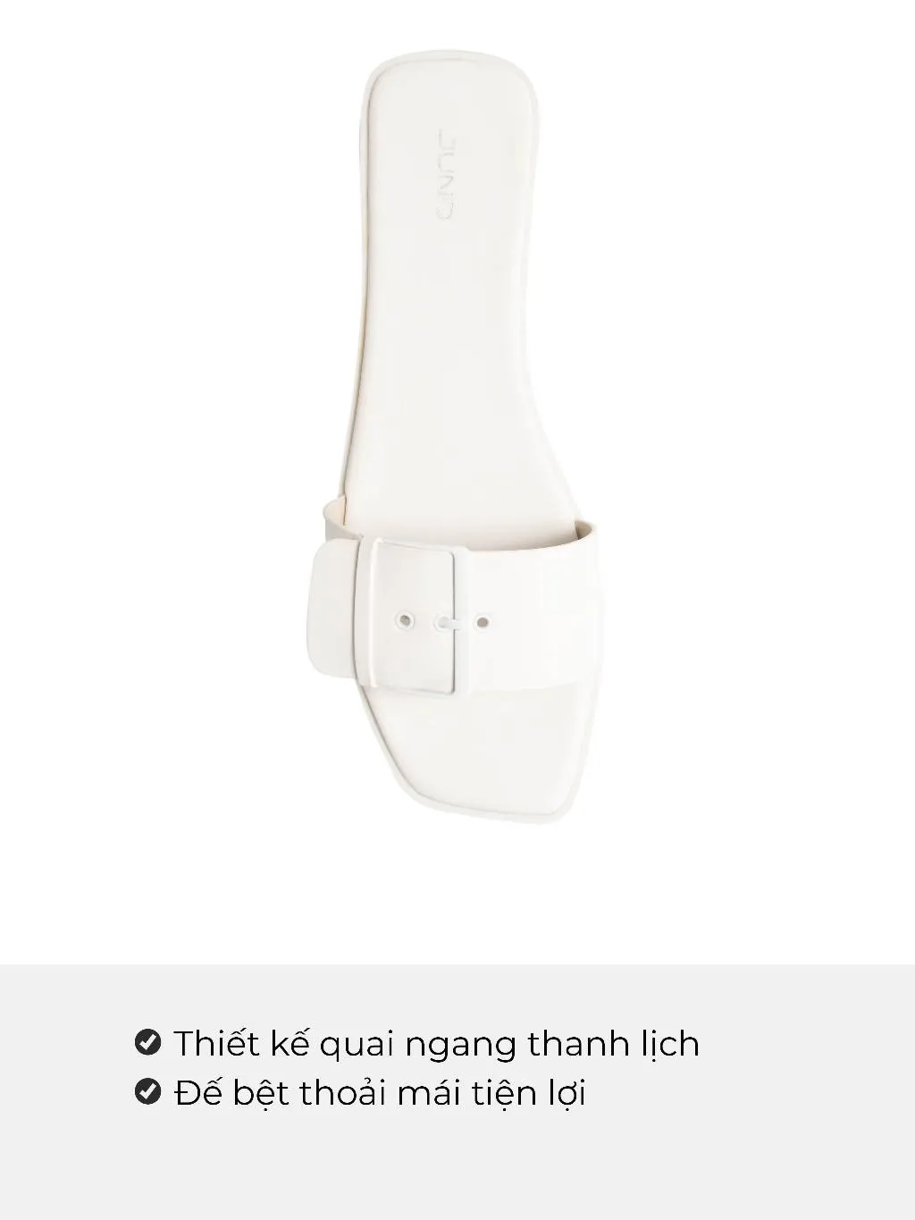 Ảnh Dép Bệt Nữ Quai Ngang 1cm JUNO Mũi Vuông SD01095 2