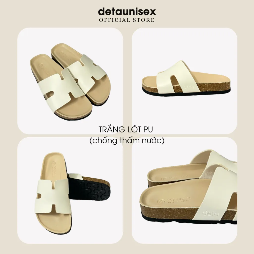 Ảnh Dép Birken đế trấu chữ H nam nữ thời trang DETAUNISEX - DETA14 2