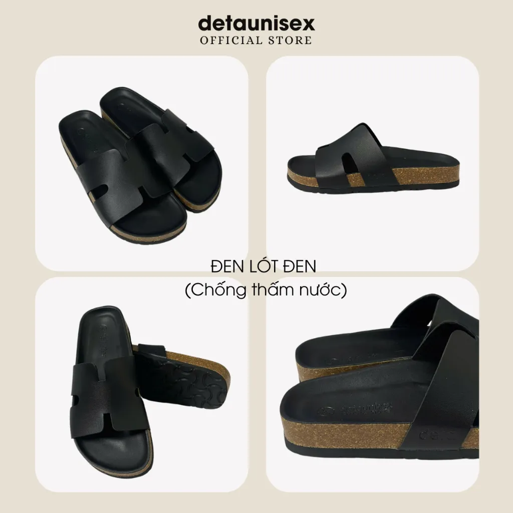 Ảnh Dép Birken đế trấu chữ H nam nữ thời trang DETAUNISEX - DETA14 3