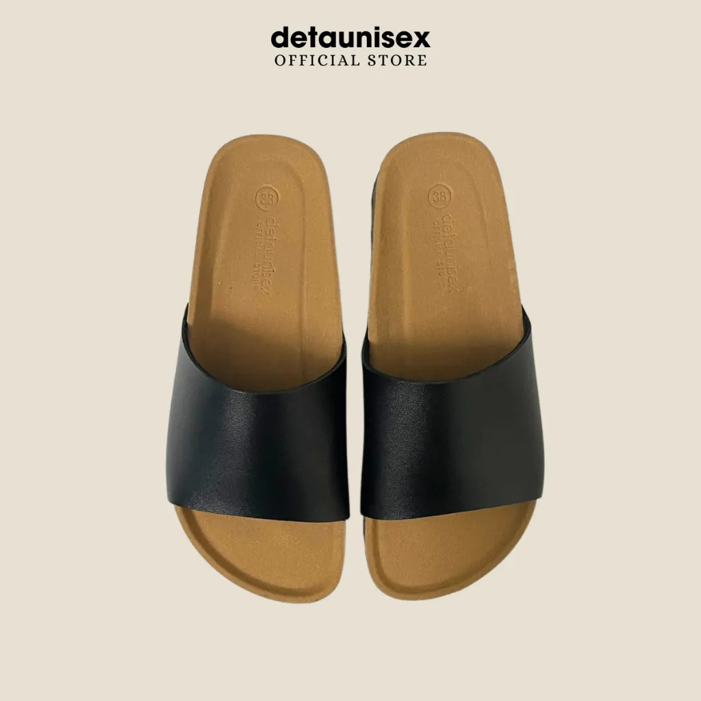 Ảnh Dép Birken đế trấu nam nữ quai bảng ngang Detaunisex thấm hút mồ hôi chân - DETA12 1