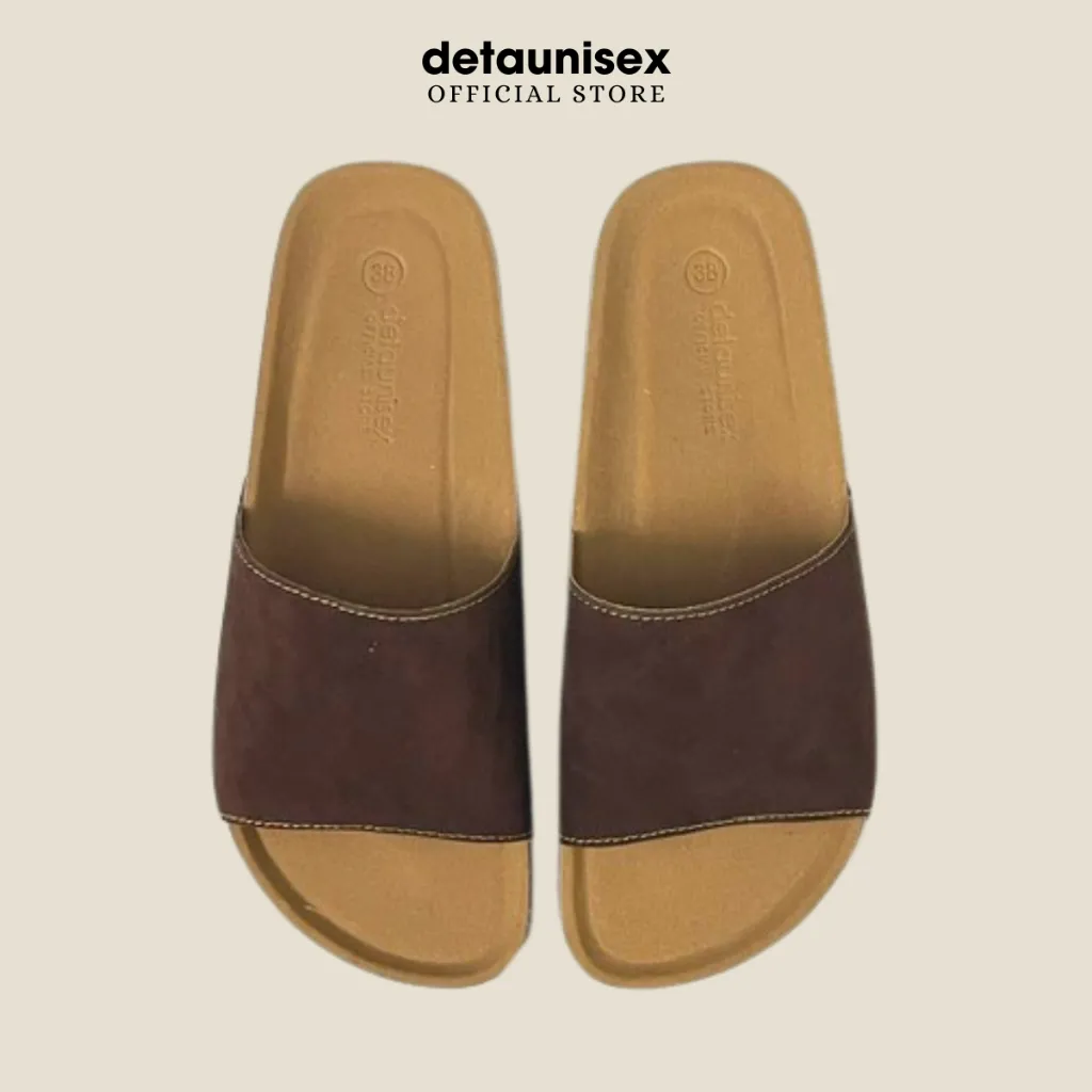 Ảnh Dép Birken đế trấu nam nữ quai bảng ngang Detaunisex thấm hút mồ hôi chân - DETA12 3