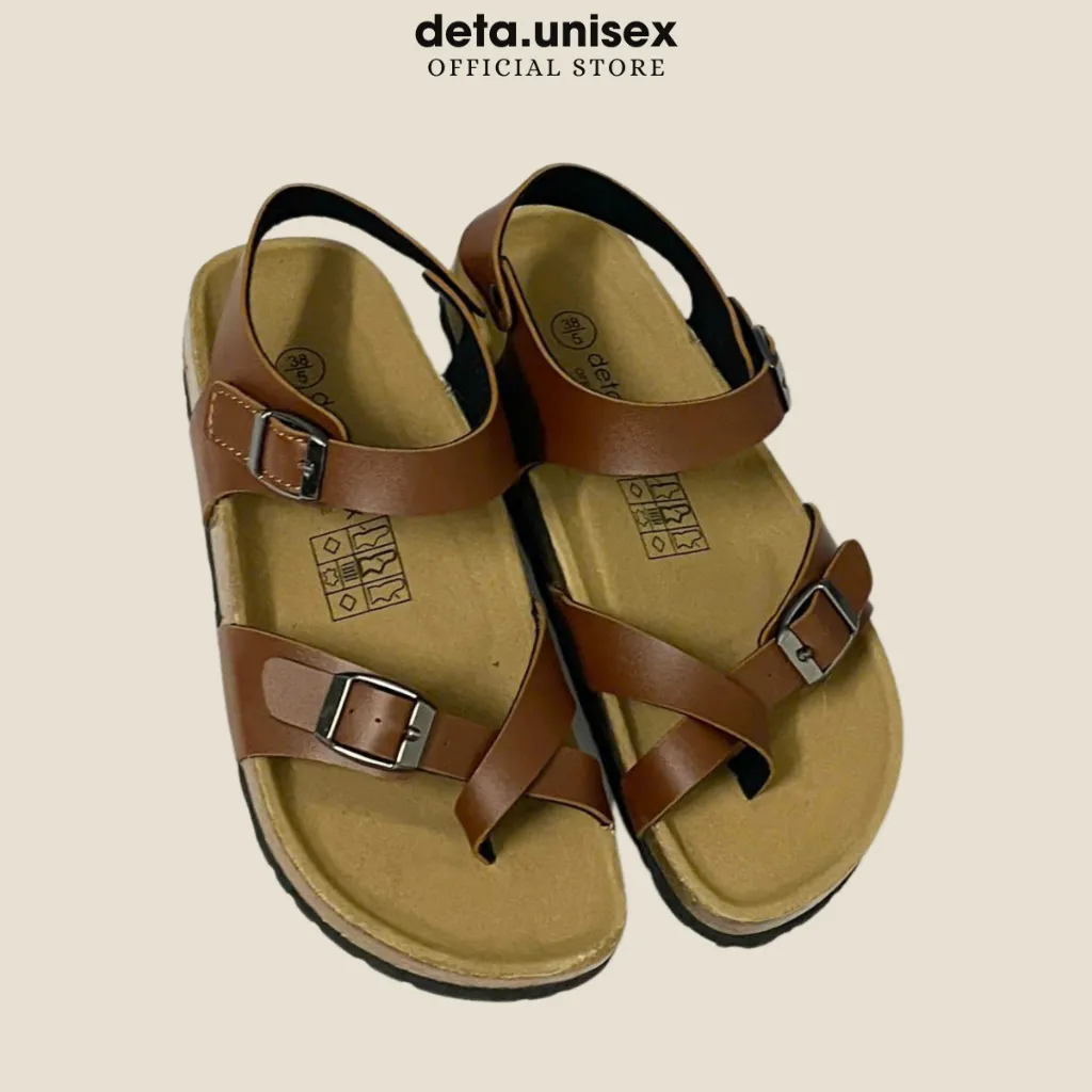 Ảnh Dép Birken đế trấu sandal xỏ ngón nam nữ Detaunisex cực bền êm chân - SATA22 2