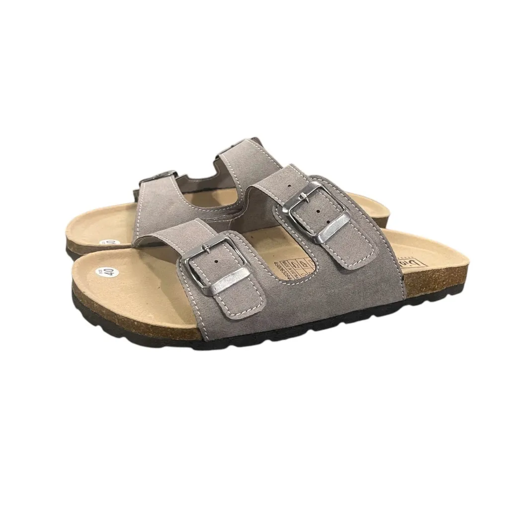 Ảnh Dép Birken, Dép Đế Trấu, Dép lê Unisex Nam và Nữ Thiết Kế Dép Hai Quai Ngang Da PU Cao Cấp May Viền - PUM01 3