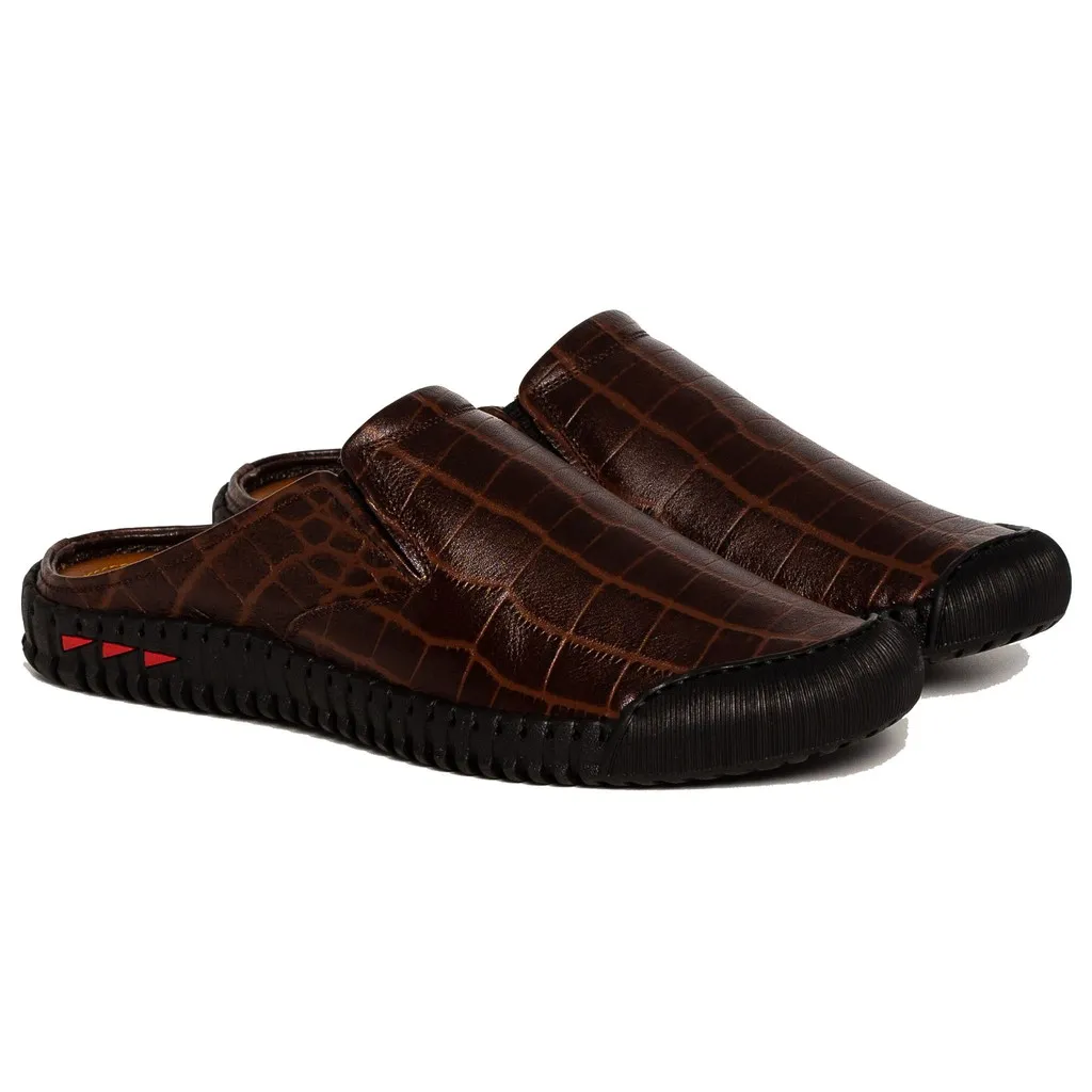 Ảnh Dép bít đầu da bò thật VO LUXURY FASHION VO4098 2