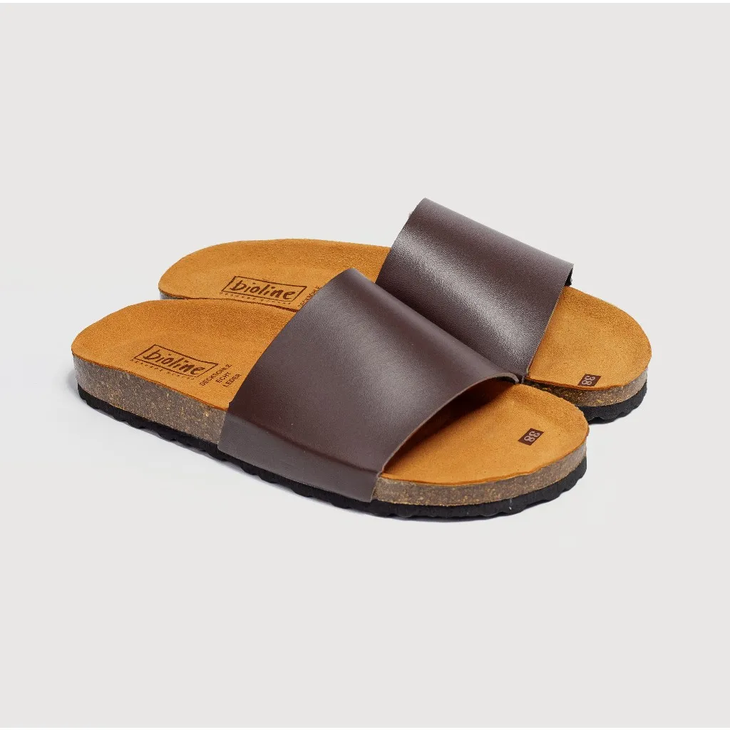 Ảnh Dép công sở Birken Đế Trấu BIOLINE Official Unisex Nam nữ Quai Nguyên Tấm Da PU - PU05 3