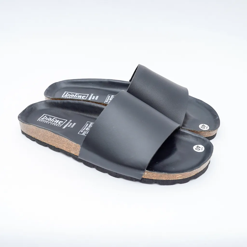 Ảnh Dép công sở Birken Đế Trấu BIOLINE Official Unisex Nam nữ Quai Nguyên Tấm Da PU - PU05 4