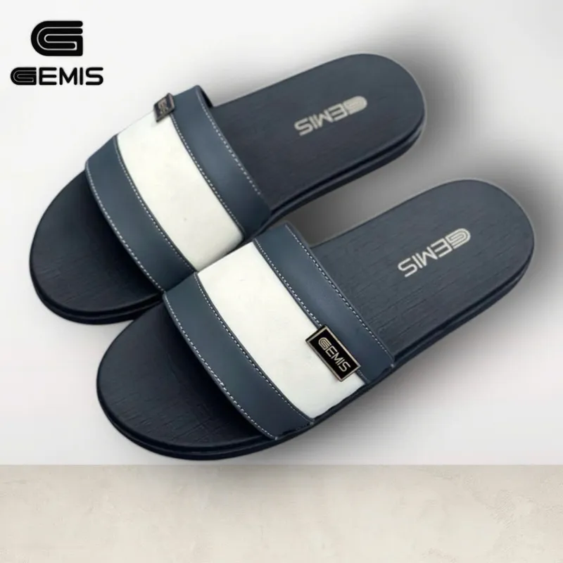 Ảnh Dép Da Đế cao xu đi rất êm đế cao 2cm - DéP Nam dép lê Đế kép 2 lớp Slipper 2