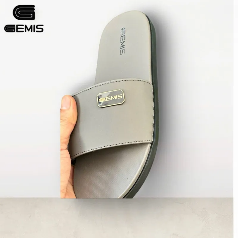 Ảnh Dép Da Lê Quai ngang Nam đế kép 2 lớp cao 2cm - Đế Bằng Cao Su - Kiểu dáng ôm chân 3
