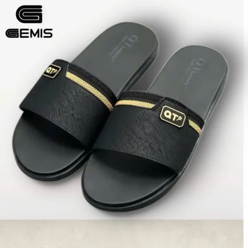 Ảnh Dép Da Nam Quai Ngang Đế Cao Su Chống Trơn Trượt  4 Màu Luxuly DéP Slipper 1