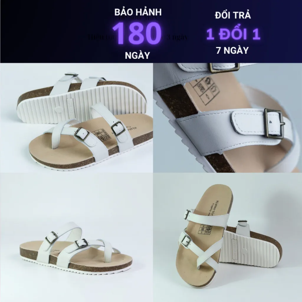 Ảnh Dép Đế Trấu Nam Nữ Birken Xỏ Ngón Da Bò Sáp Hishoo M098 4