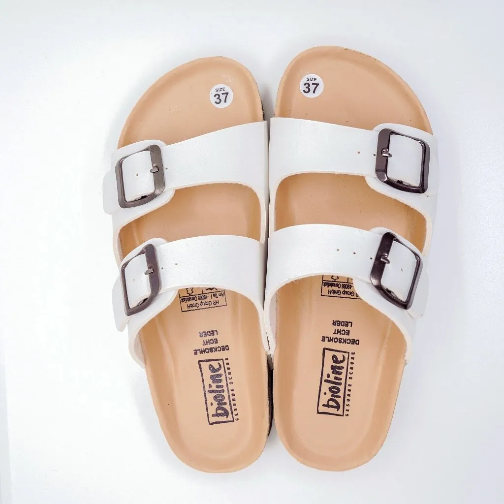 Ảnh Dép Đế Trấu Birken BIOLINE Official Hai Quai Ngang Lót PU Chống Nước Unisex Nam Nữ Thương Hiệu BIOLINE - PUK01 2