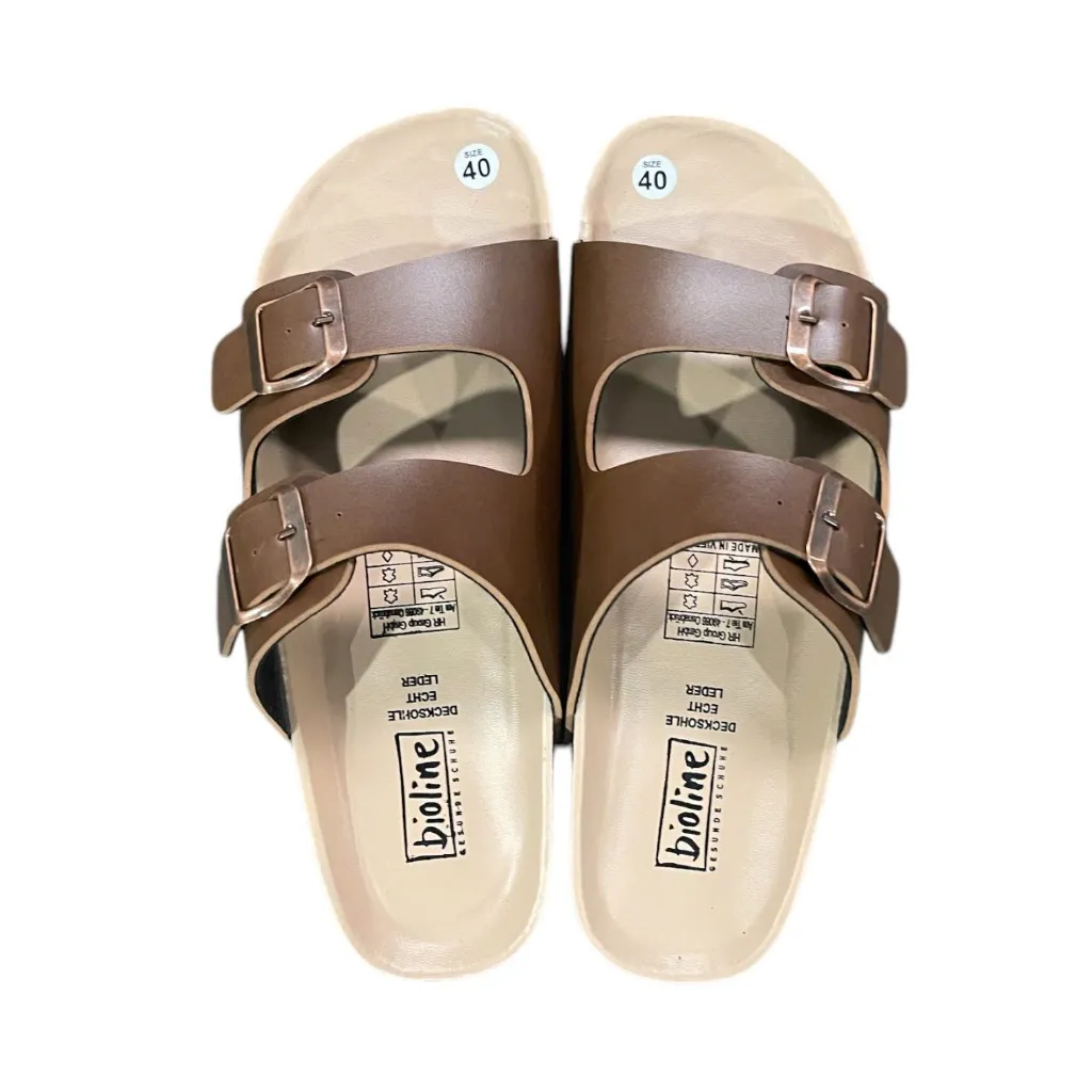 Ảnh Dép Đế Trấu Birken BIOLINE Official Hai Quai Ngang Lót PU Chống Nước Unisex Nam Nữ Thương Hiệu BIOLINE - PUK01 4