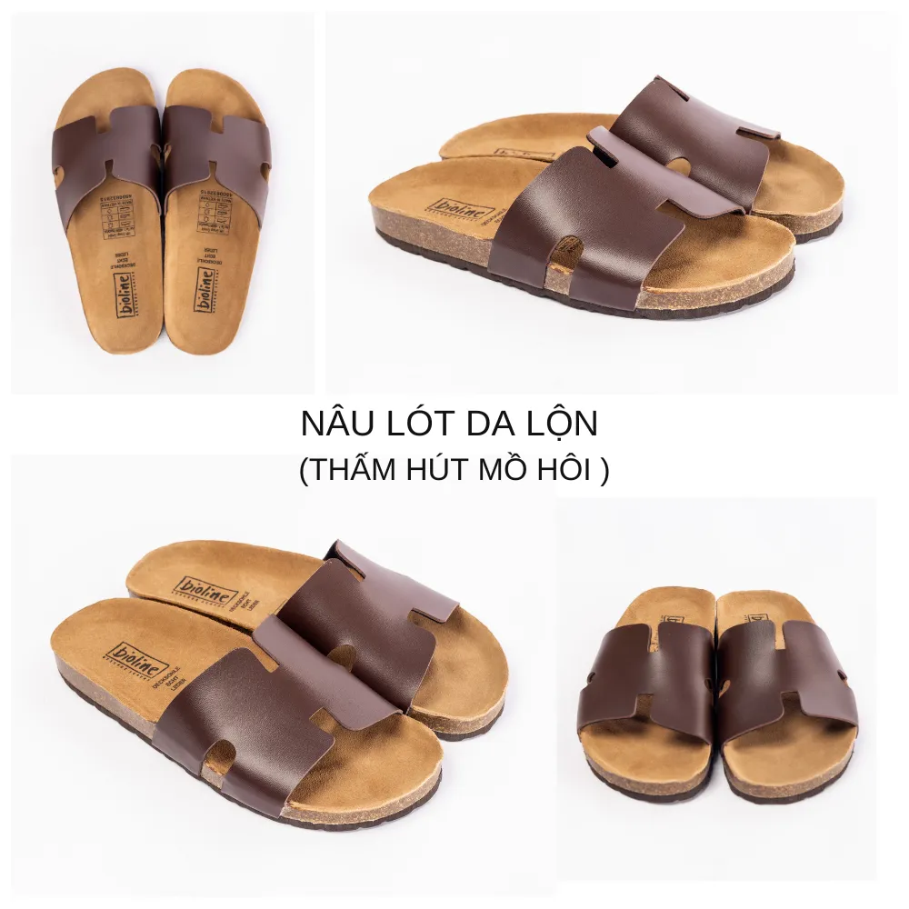 Ảnh Dép đế trấu chữ H nam nữ thời trang Birken cực xinh và cá tính BIOLINE - PU04 4
