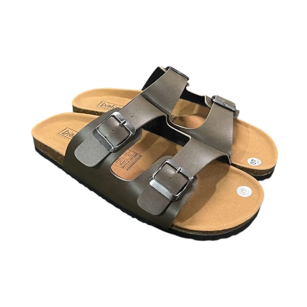 Ảnh Dép đế trấu quai ngang 2 khoá Birken phong cách văn phòng Bioline - PU 01 3