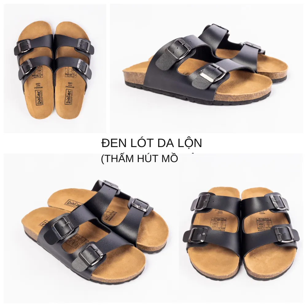 Ảnh Dép đế trấu quai ngang 2 khoá Birken phong cách văn phòng Bioline - PU 01 4