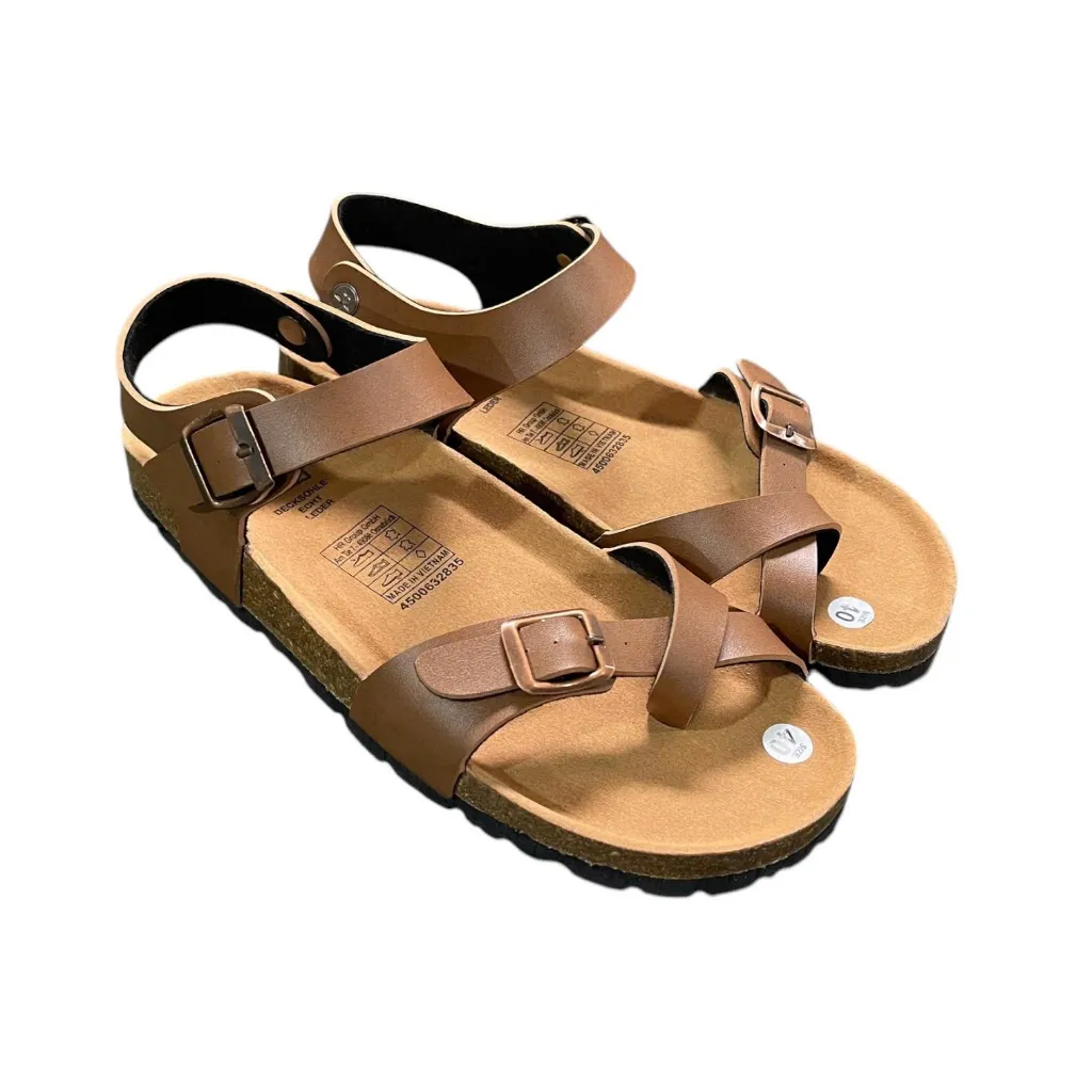 Ảnh Dép đế trấu sandal quai hậu xỏ ngón nam nữ Birken thời trang văn phòng BIOLINE - PU14 2