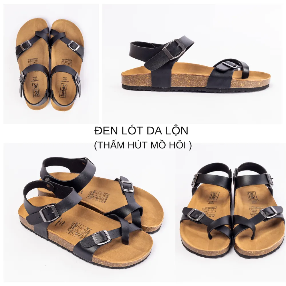 Ảnh Dép đế trấu sandal quai hậu xỏ ngón nam nữ Birken thời trang văn phòng BIOLINE - PU14 4