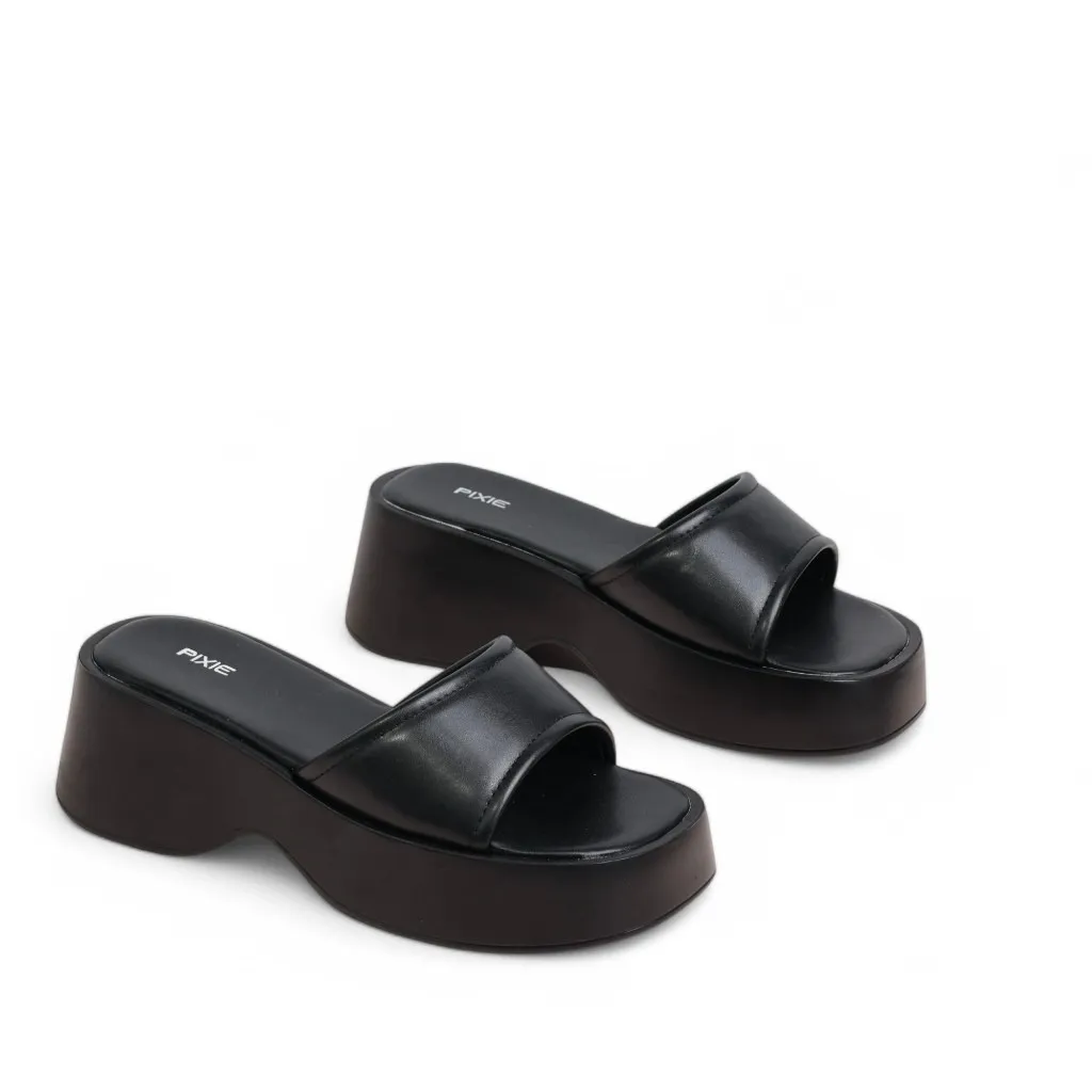 Ảnh Dép Đế Xuồng Quai Ngang Da Mềm Cao 7cm Pixie H367 3