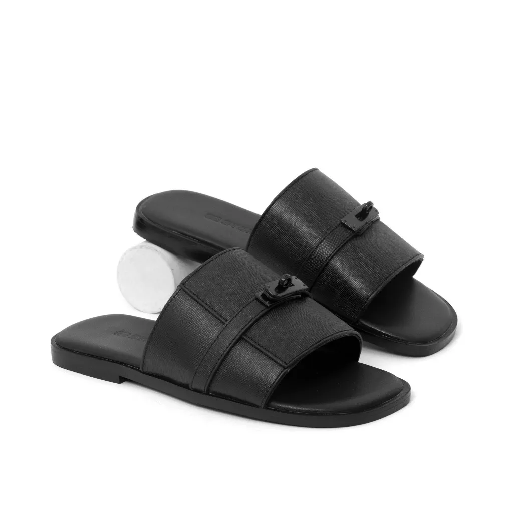 Ảnh Dép hm nam G2 Hamana kiểu dép quai ngang da bò đế phíp dáng sandal đi biển dép hermes thời trang cao cấp 2