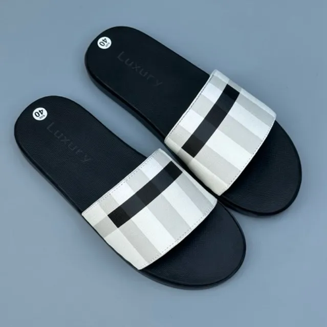 Ảnh Dép Nam Luxury Đế Cao Xu Kép 2 Lớp Chống Trơn Trượt  Nhung Len Đồng - Slipper 3