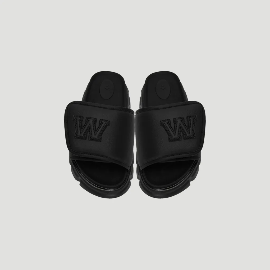 Ảnh Dép Nam Nữ Tăng Chiều Cao THEWOLF W SLIDE SANDAL - BLACK 4