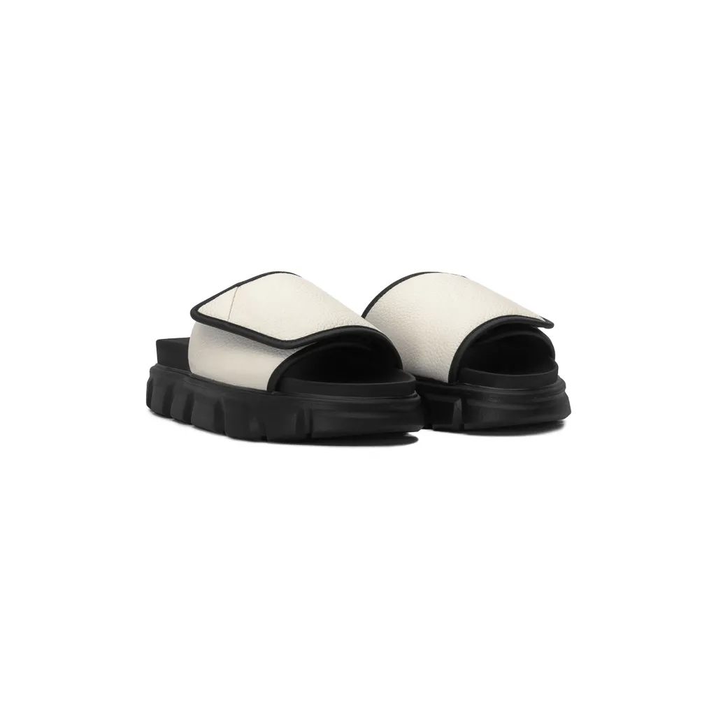Ảnh Dép Nam Nữ Tăng Chiều Cao THE SEAN WOLF SLIDE SANDAL V2 - CREAM WHITE 2