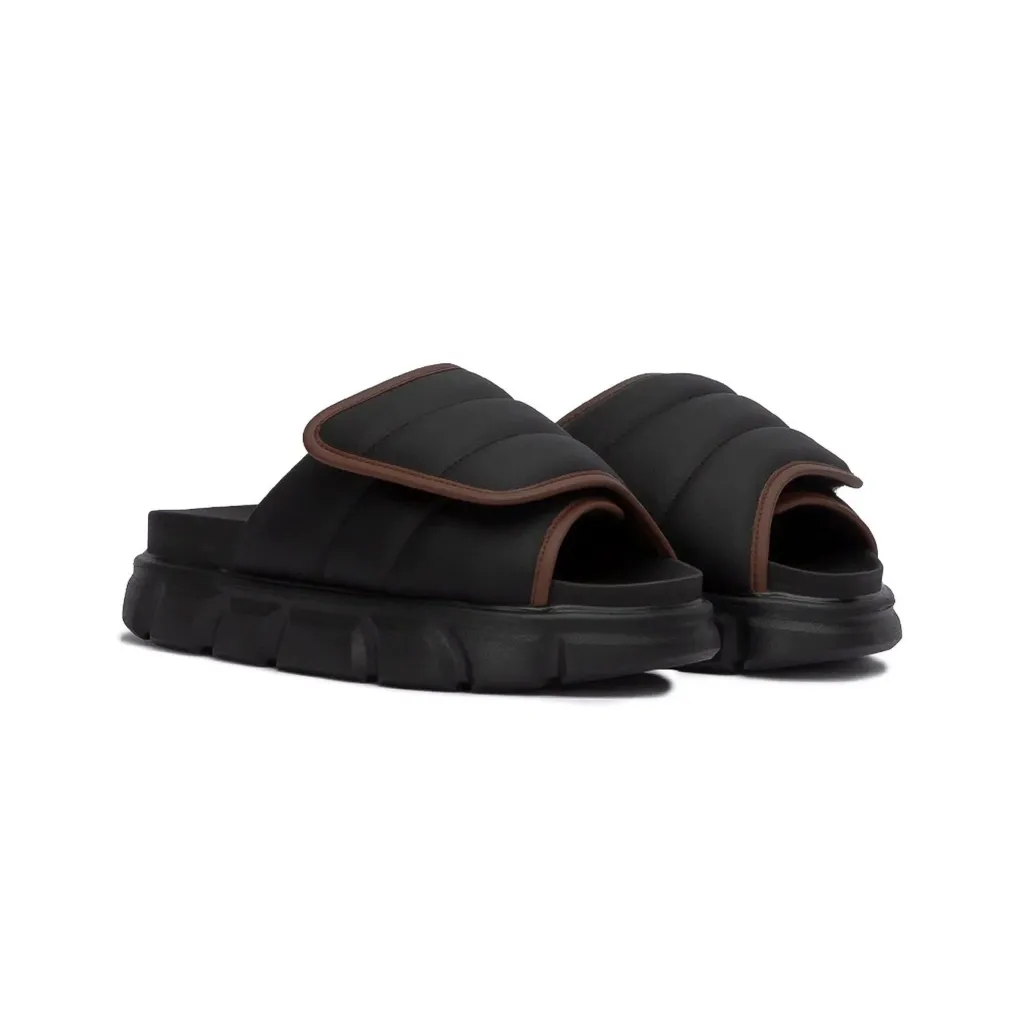 Ảnh Dép Nam Nữ Tăng Chiều Cao THE LARVA WOLF SLIDE SANDAL - BLACK & BROWN 2