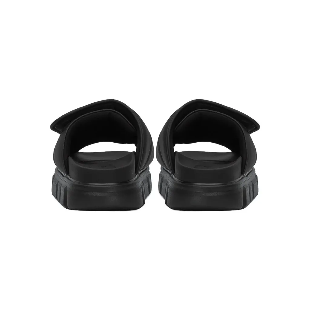 Ảnh Dép Nam Nữ Tăng Chiều Cao THE LARVA WOLF SLIDE SANDAL - FULL BLACK 3
