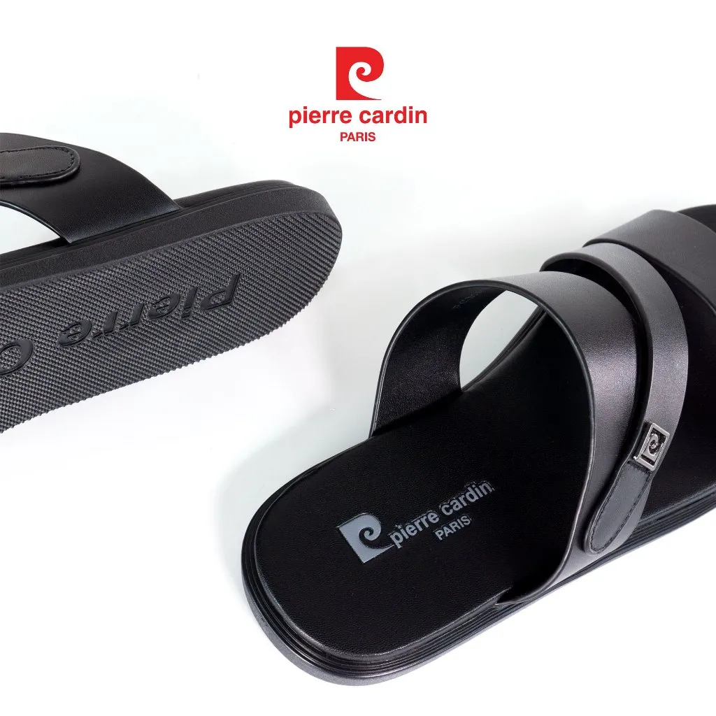 Ảnh Dép nam Pierre Cardin Pháp da bò thật cao cấp, thiết kế quai chéo, đế cao su 161 - Hàng chính hãng 3