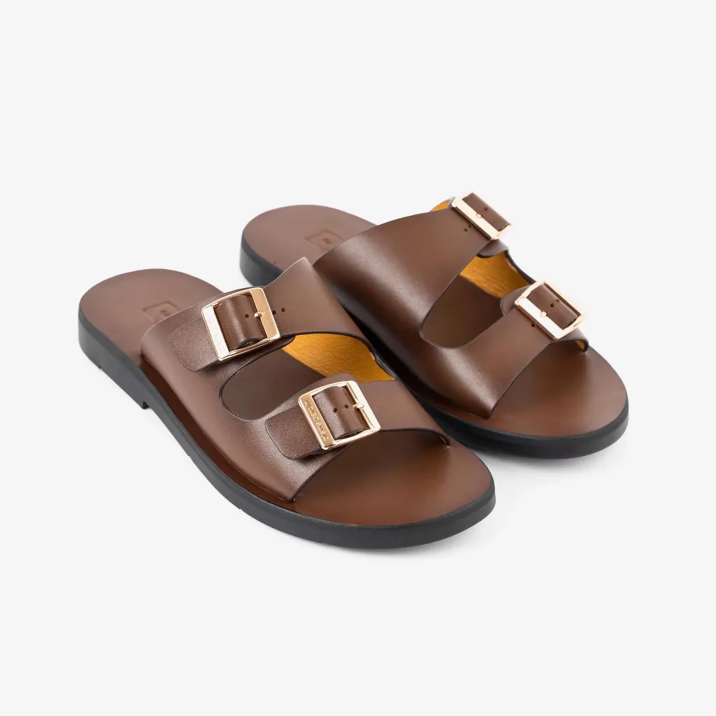 Ảnh Dép nam Pierre Cardin Pháp da bò thật, đế cao su, thấm hút mồ hôi, chống trơn trượt 139 - hàng chính hãng 1