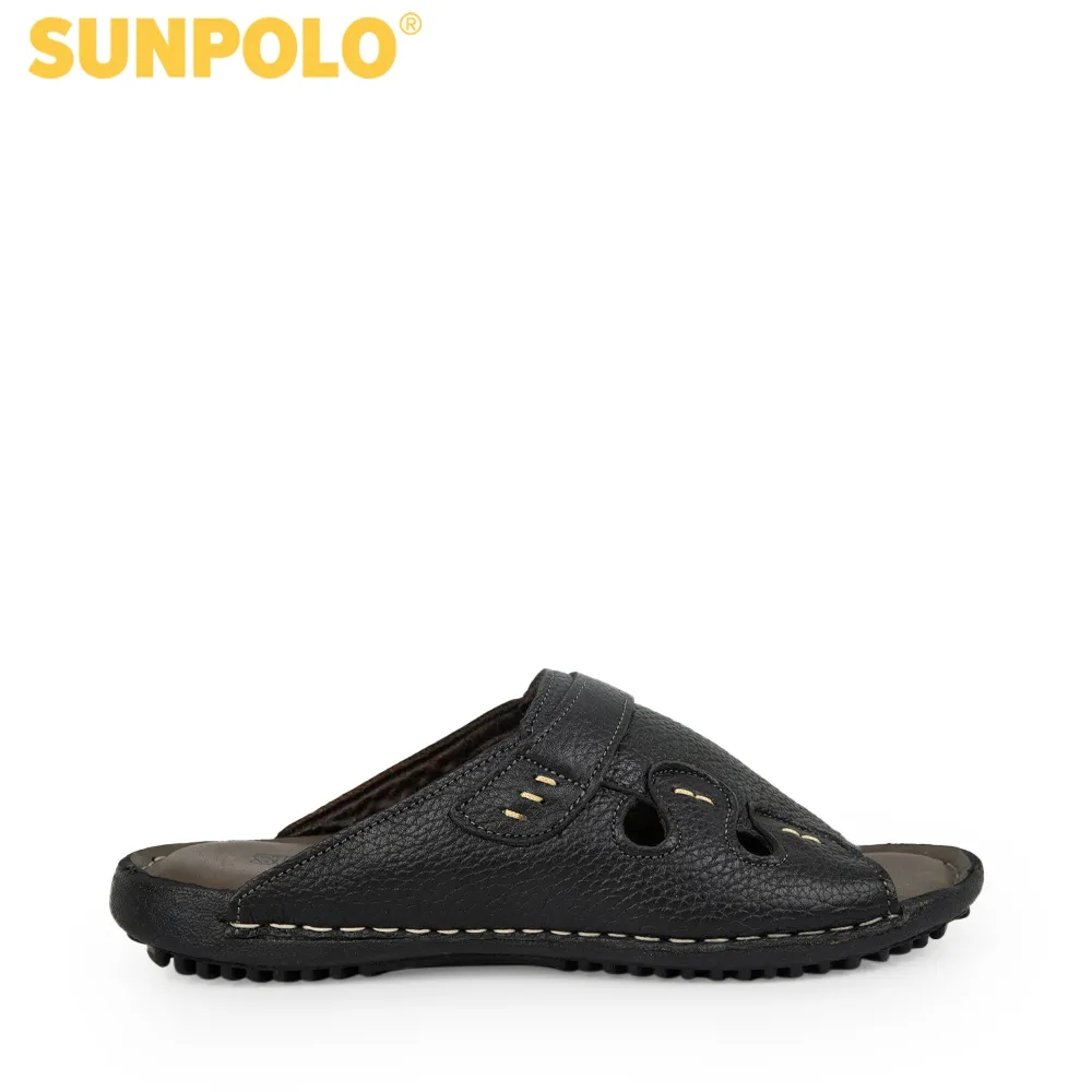 Ảnh Dép nam quai ngang da bò SUNPOLO DQN018 1