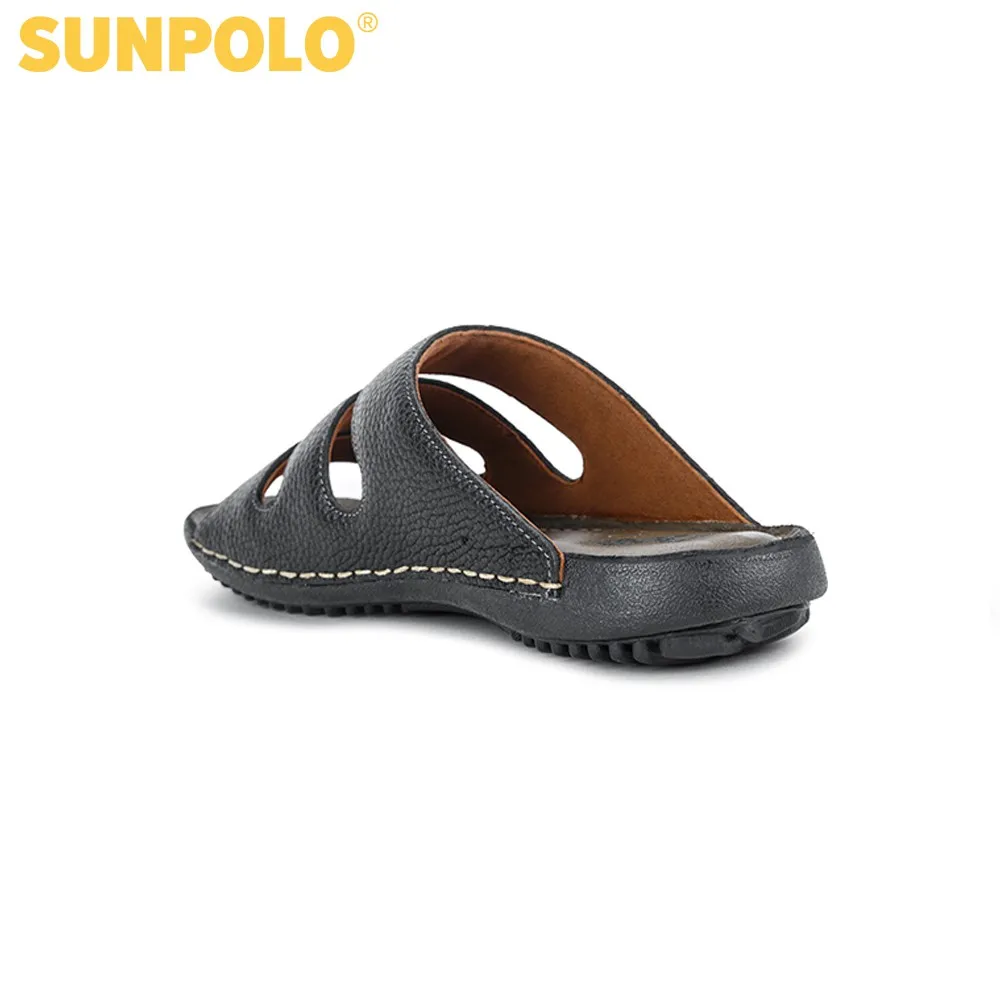 Ảnh Dép Quai Ngang Nam Da Bò SUNPOLO DQN019 2