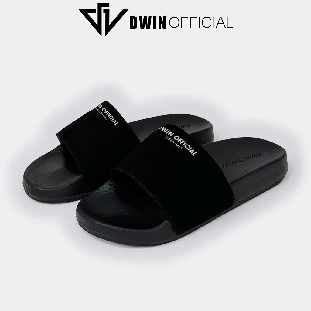 Ảnh Dép quai ngang nam nữ slipper DWIN đen fullbox local brand 1.0 3