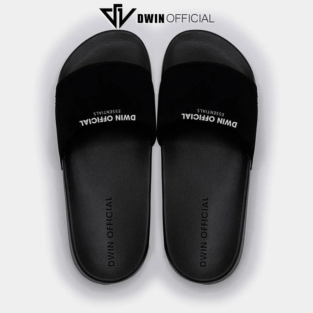 Ảnh Dép quai ngang nam nữ slipper DWIN đen fullbox local brand 1.0 4