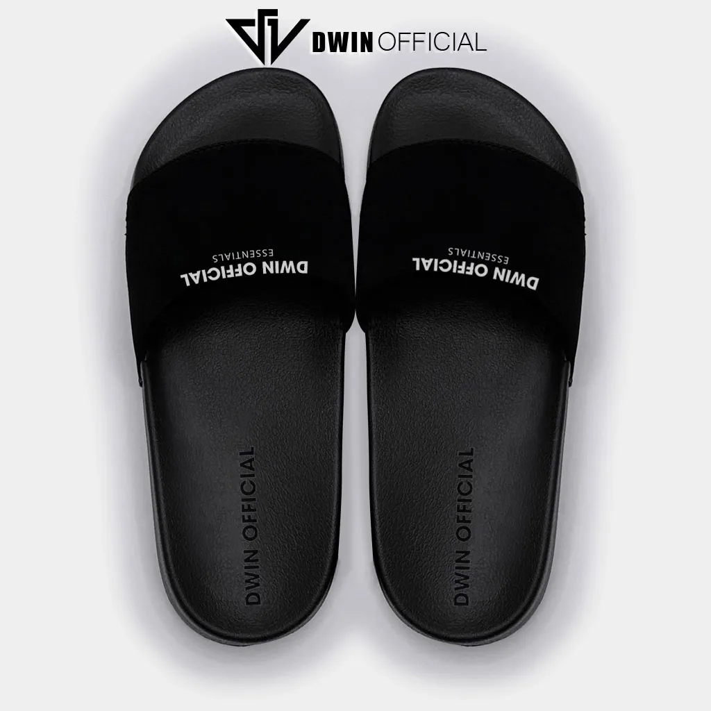 Ảnh Dép quai ngang nam nữ slipper DWIN đen fullbox local brand 4