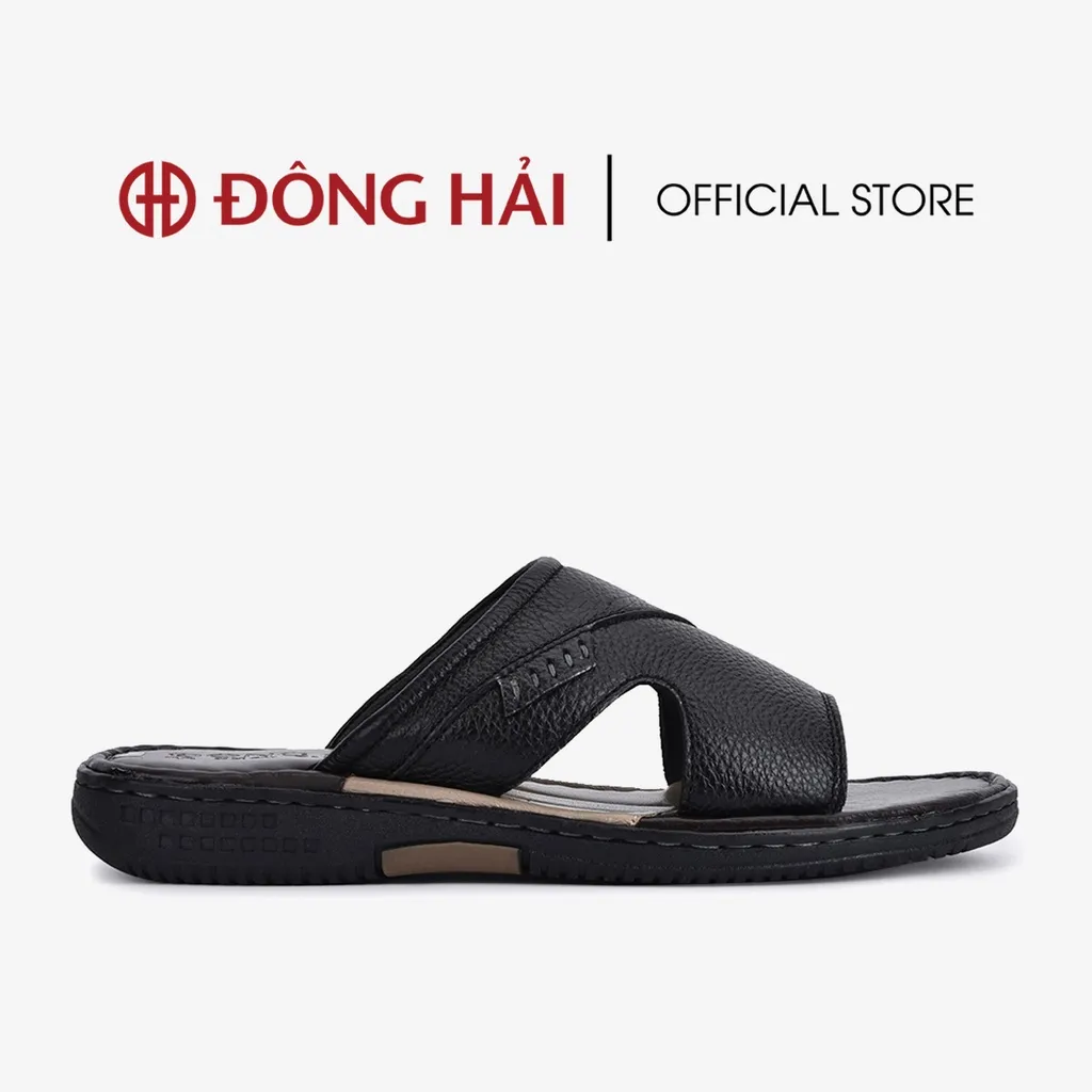 Ảnh Dép Quai Ngang Nam Đông Hải Da Cao Cấp Êm Chân - D1132 4