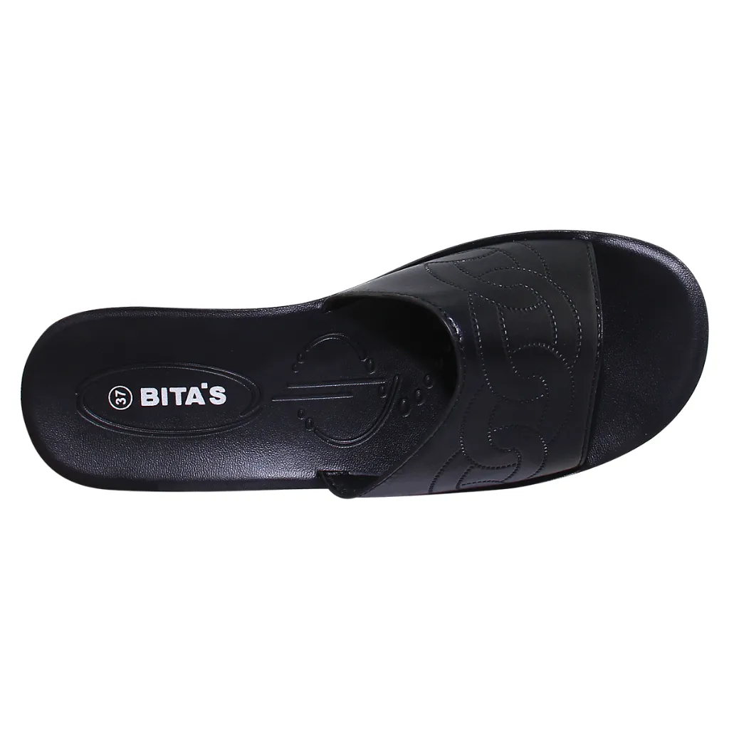 Ảnh Dép quai ngang nữ Bita's DAN.120 (Đen + Nâu + Nho) 2
