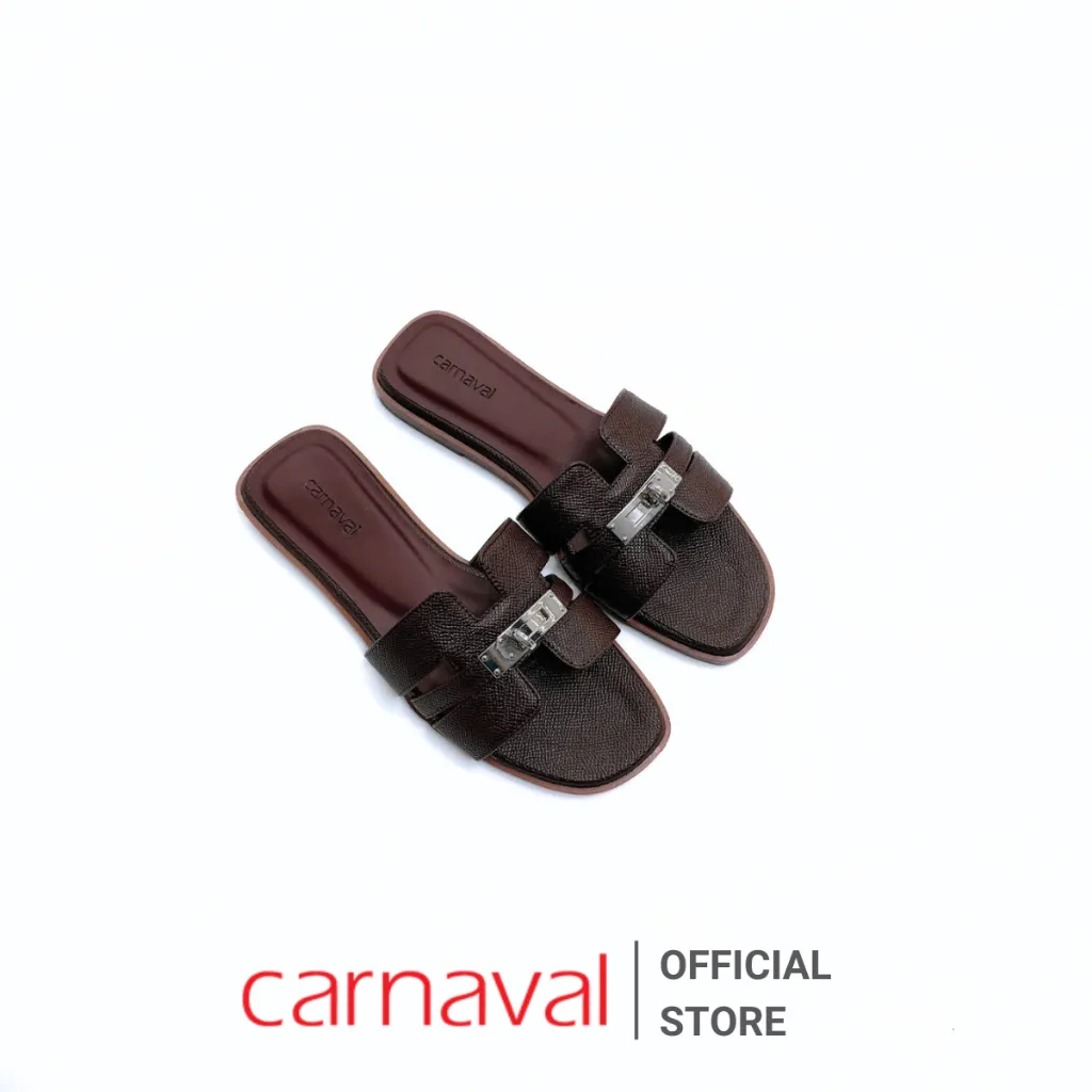 Ảnh Dép Quai Ngang Nữ Chữ H Cao Cấp Khóa Kim Loại Carnaval Sang Trọng - VS133 2