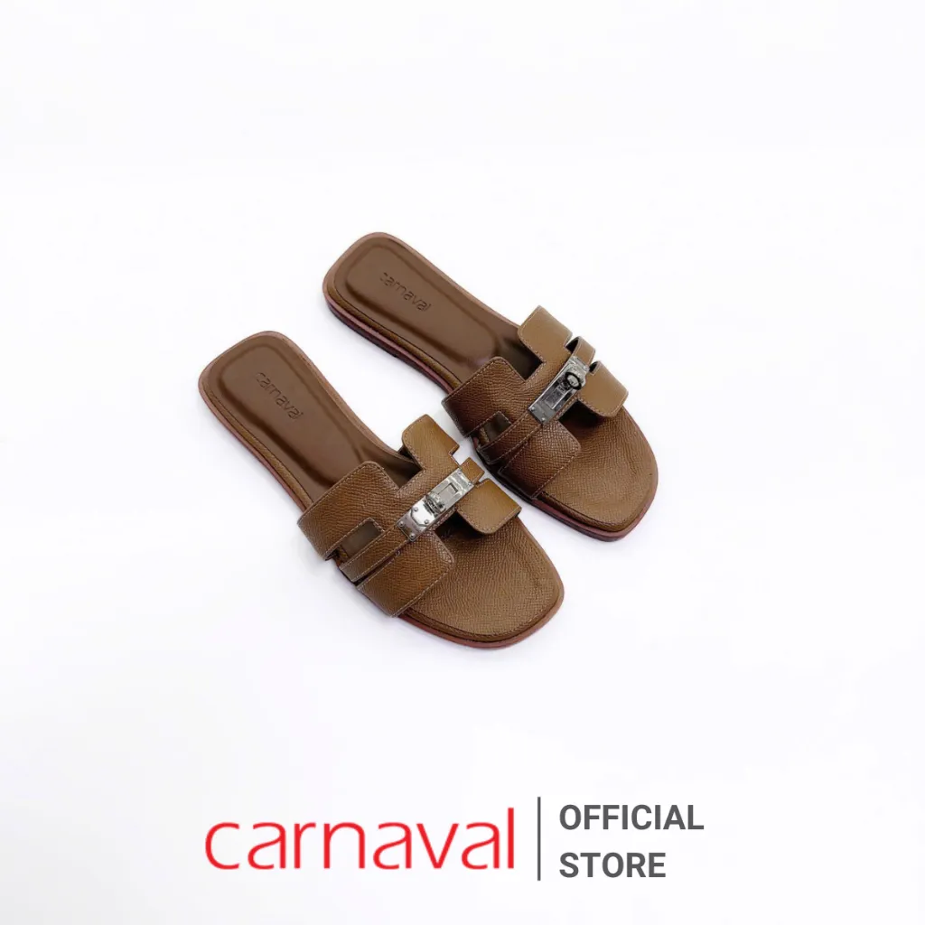 Ảnh Dép Quai Ngang Nữ Chữ H Cao Cấp Khóa Kim Loại Carnaval Sang Trọng - VS133 3