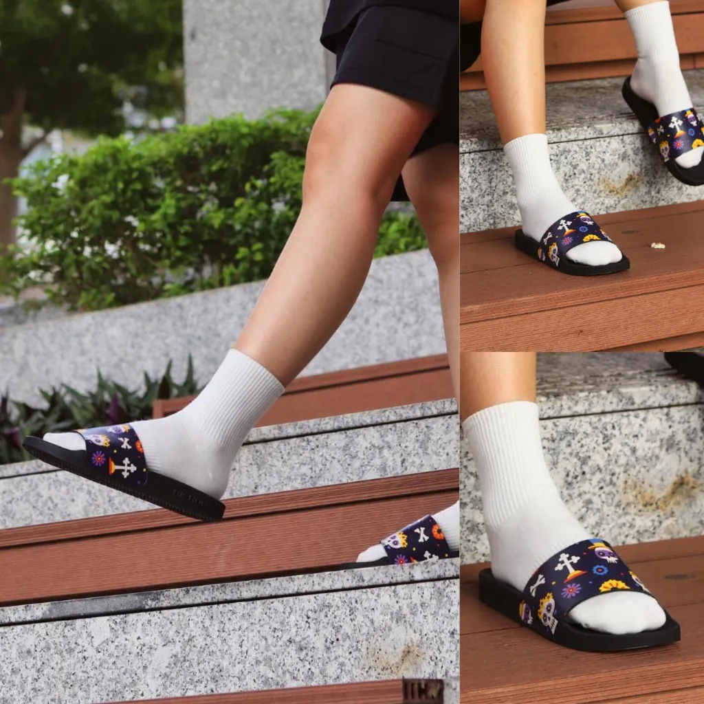 Ảnh Dép quai ngang slipper Kẹo hay bị ghẹo cao cấp nam, nữ HISHOO siêu nhẹ da Bò thời trang size 36-45 U113 4