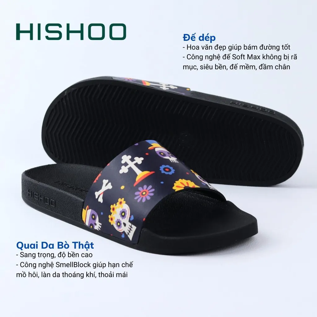 Ảnh Dép quai ngang slipper Lễ Các Đẳng Mexico cao cấp nam, nữ HISHOO siêu nhẹ da Bò thời trang size 36 - 45 U113 2
