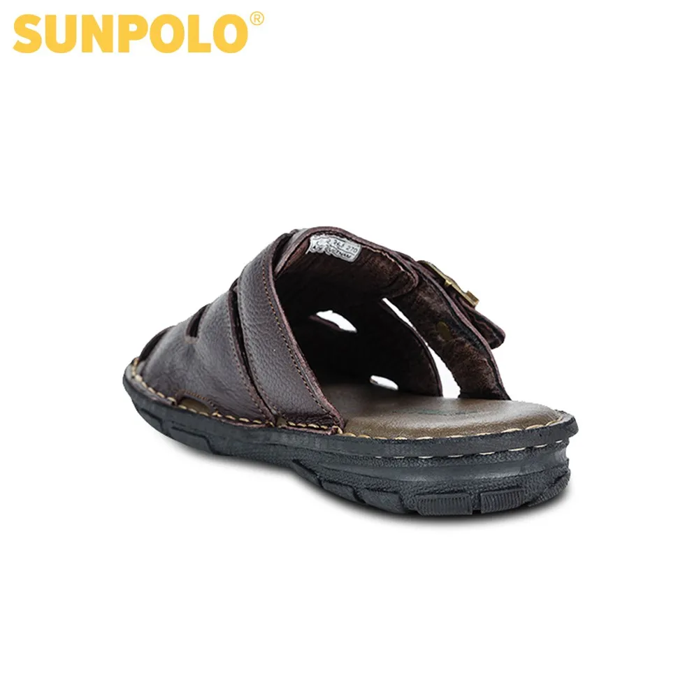 Ảnh Dép Rọ Nam Da Bò Cao Cấp SUNPOLO ABI020 3