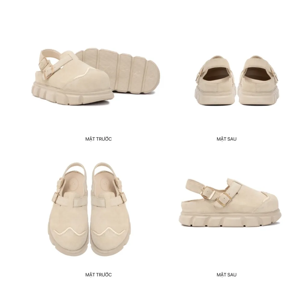 Ảnh Dép sandal bánh mì tăng chiều cao nam nữ THEWOLF HIGH CLOG SANDAL - Đen bóng, Tan, Tobaco, Nâu cà phê 2