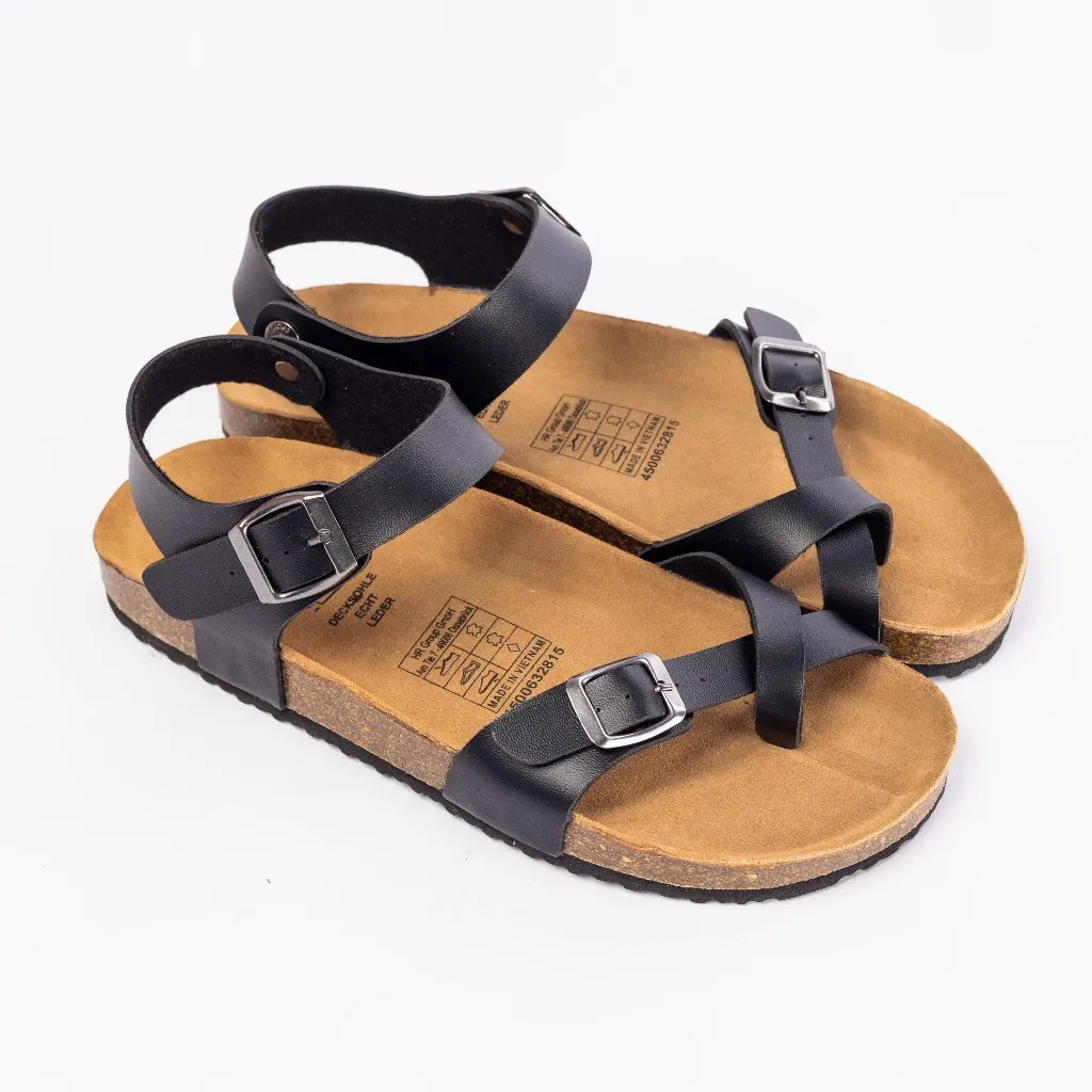 Ảnh Dép Sandal Da Bò Nam Đế Trấu Quai Da Bò Thật Xỏ Ngón Chính Hãng Bioline - D14 2