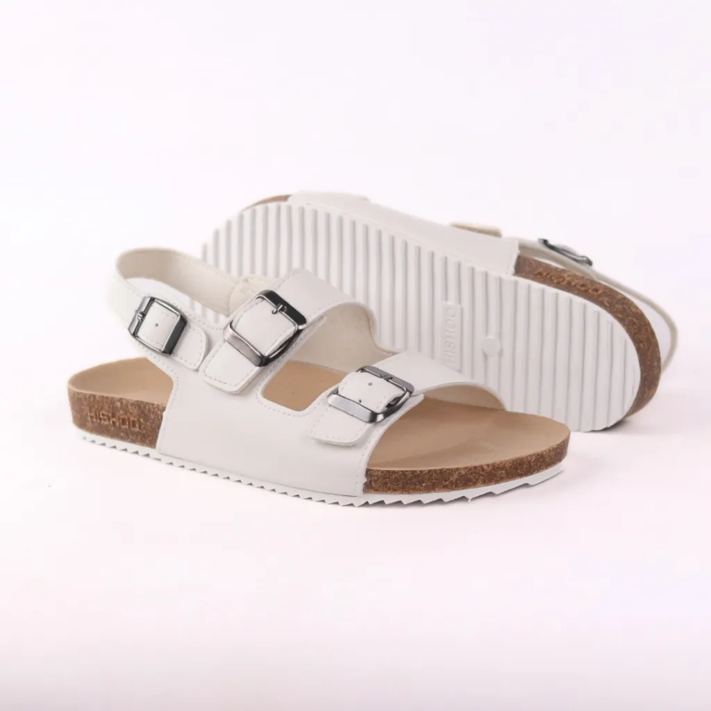 Ảnh Dép sandal đế trấu birken nam nữ unisex 2 khóa da bò size 35 - 43 chính hãng Hishoo VNXK Ulzzang  M102 3